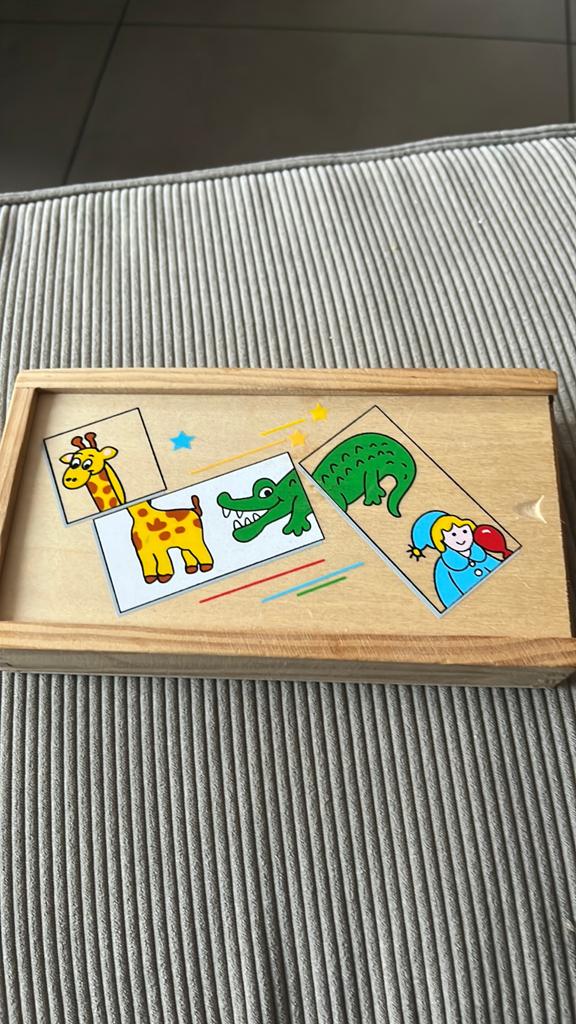 Houten domino, Ophalen, Gebruikt