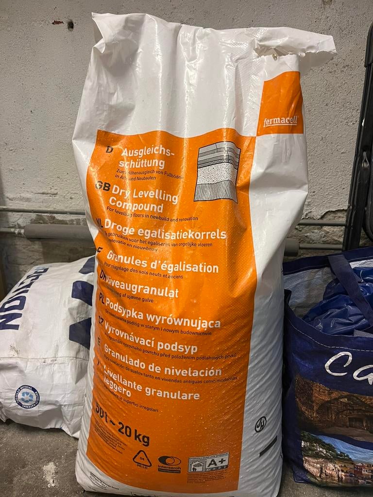 Fermacell egalisatie korrels, Ophalen, Nieuw