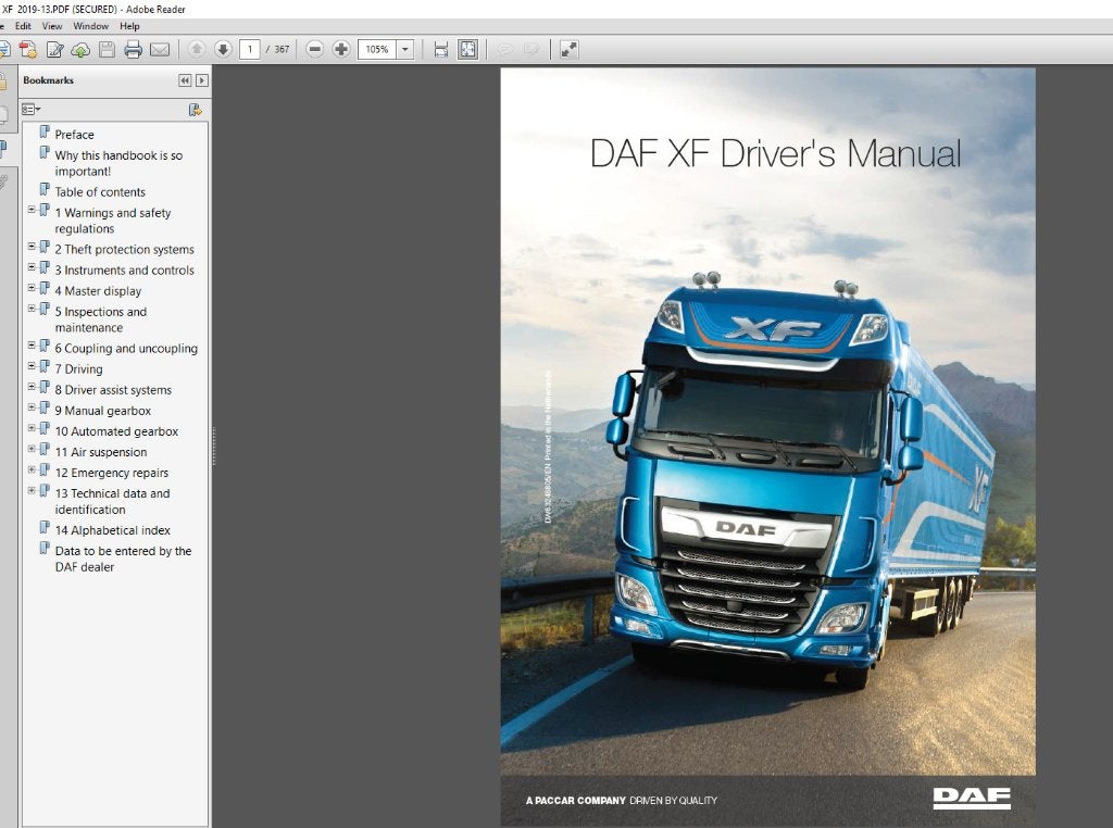 DAF EURO 6 Service Manual XF en CF Pack, Verzenden