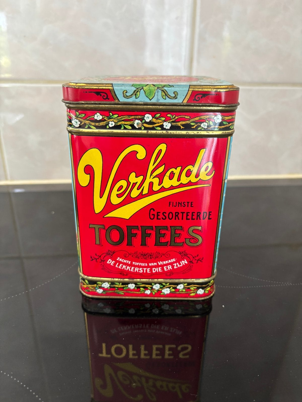 Blik Verkade toffees, Ophalen of Verzenden, Gebruikt, Overige, Verkade
