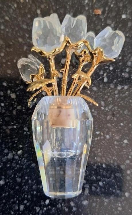 Swarovski Kristallen Rozen in Vaasje, Antiek en Kunst, Ophalen of Verzenden