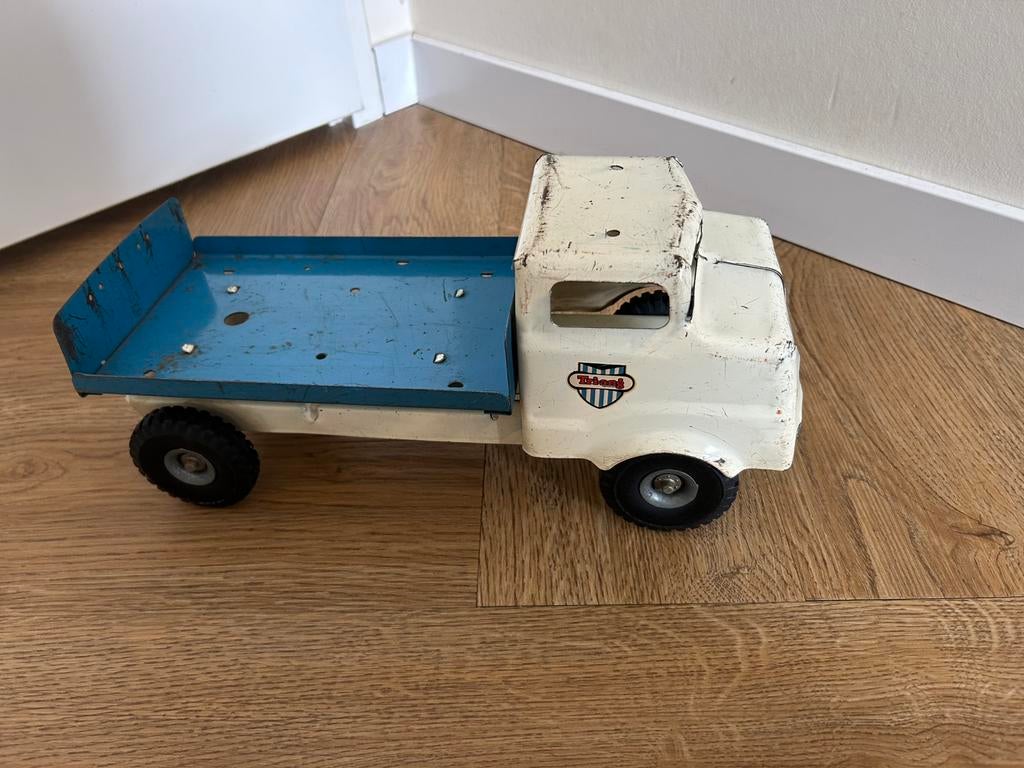 Blikken Triang transporter vrachtwagen melkwagen Tri-ang, Antiek en Kunst, Ophalen of Verzenden