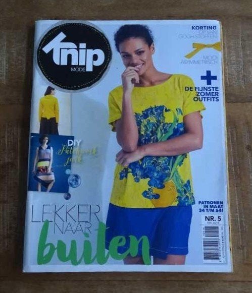Knipmode nr. 5 mei 2016 alle patronen in maat 34 t/m 54 XL, Verzenden, Zo goed als nieuw, Vrouw, Knipmode