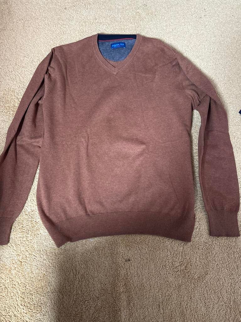 Brighton Blue V-hals trui - Maat M, Kleding | Heren, Ophalen of Verzenden, Zo goed als nieuw, Maat 48/50 (M), Bruin
