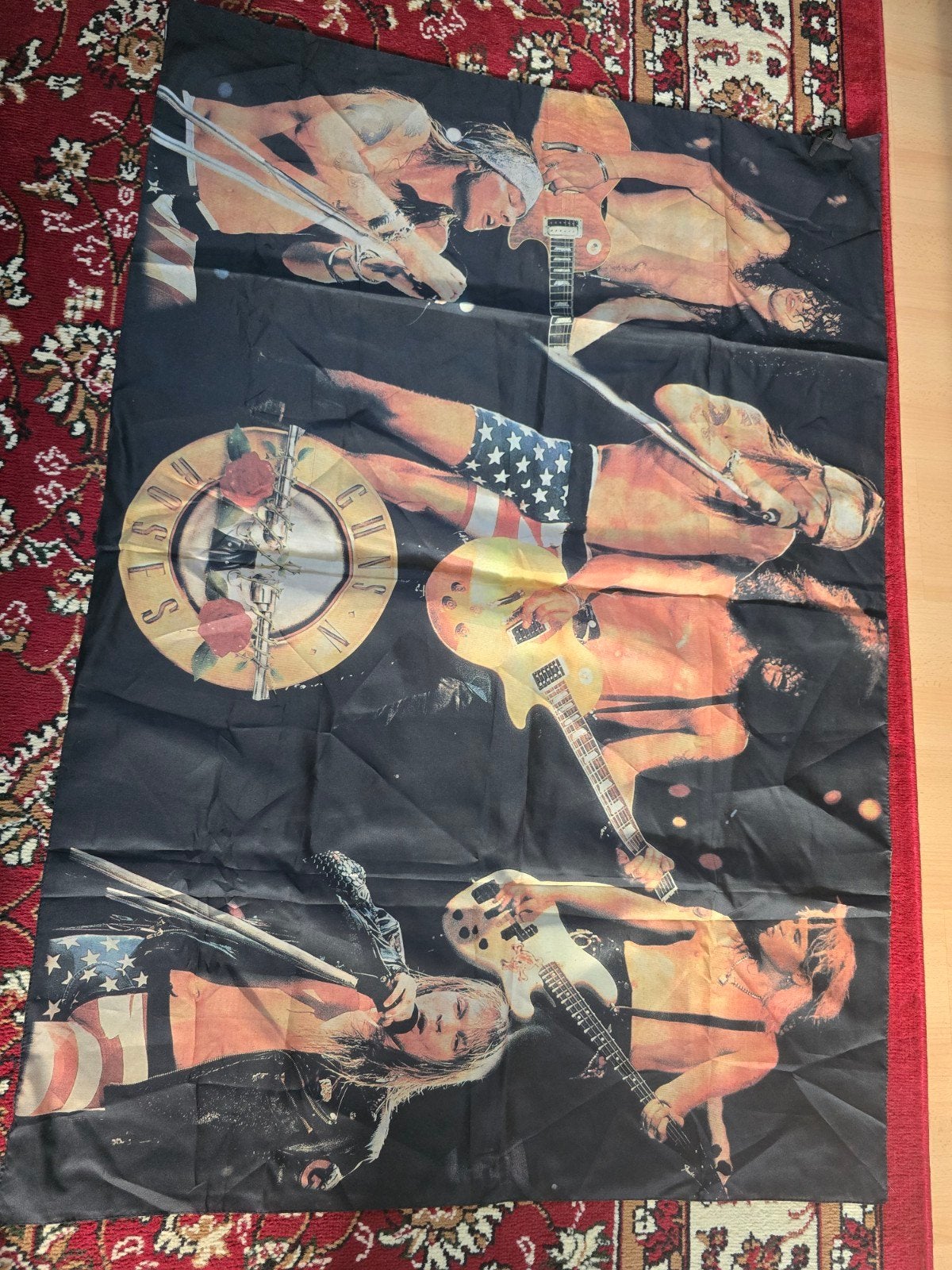 Guns N' Roses Band Vlag/Poster - Muziek Decoratie, Deurposter of groter, Ophalen of Verzenden, Canvas of Doek, Muziek