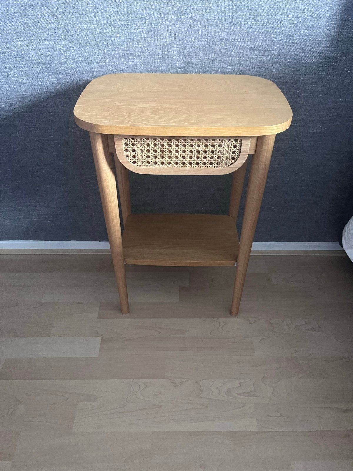La redoute Nachtkastje (Jimi in rotan en eikenhout), Ophalen, Minder dan 55 cm, Zo goed als nieuw, 60 cm of meer
