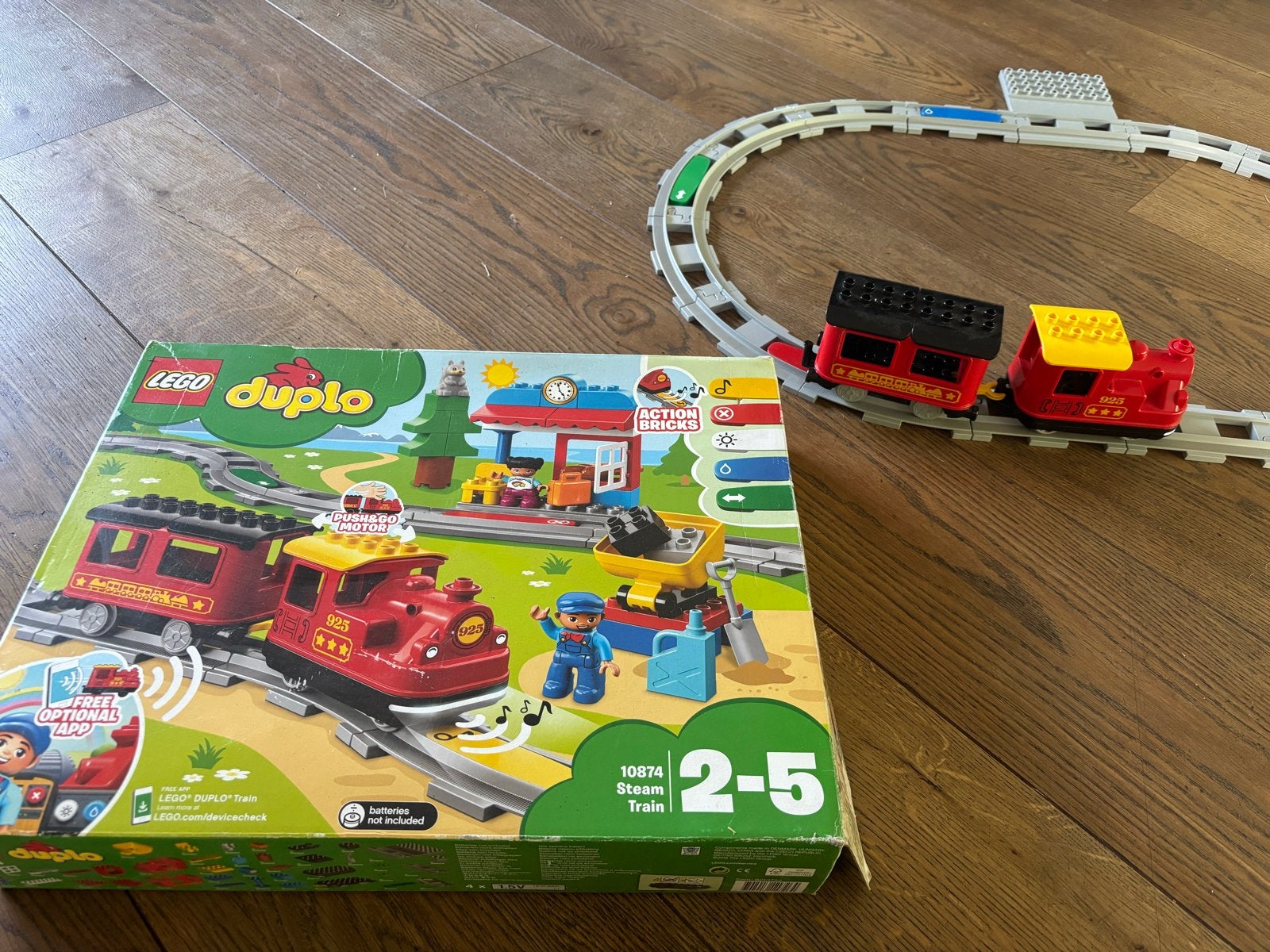 Lego Duplo elektrische trein met Action bricks, Kinderen en Baby's, Speelgoed | Duplo en Lego, Ophalen, Gebruikt, Overige thema's