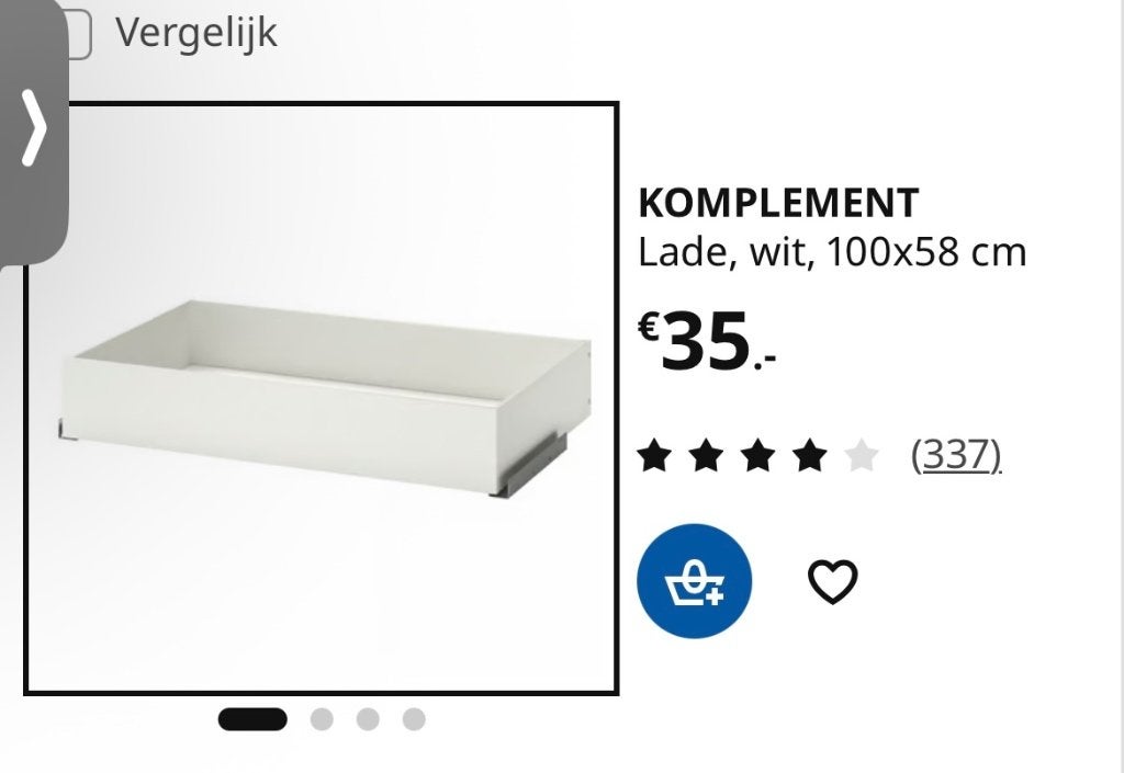 IKEA uitrekbaar laden 100x58, Doe-het-zelf en Verbouw, Ophalen, Minder dan 25 mm, Zo goed als nieuw, Plank