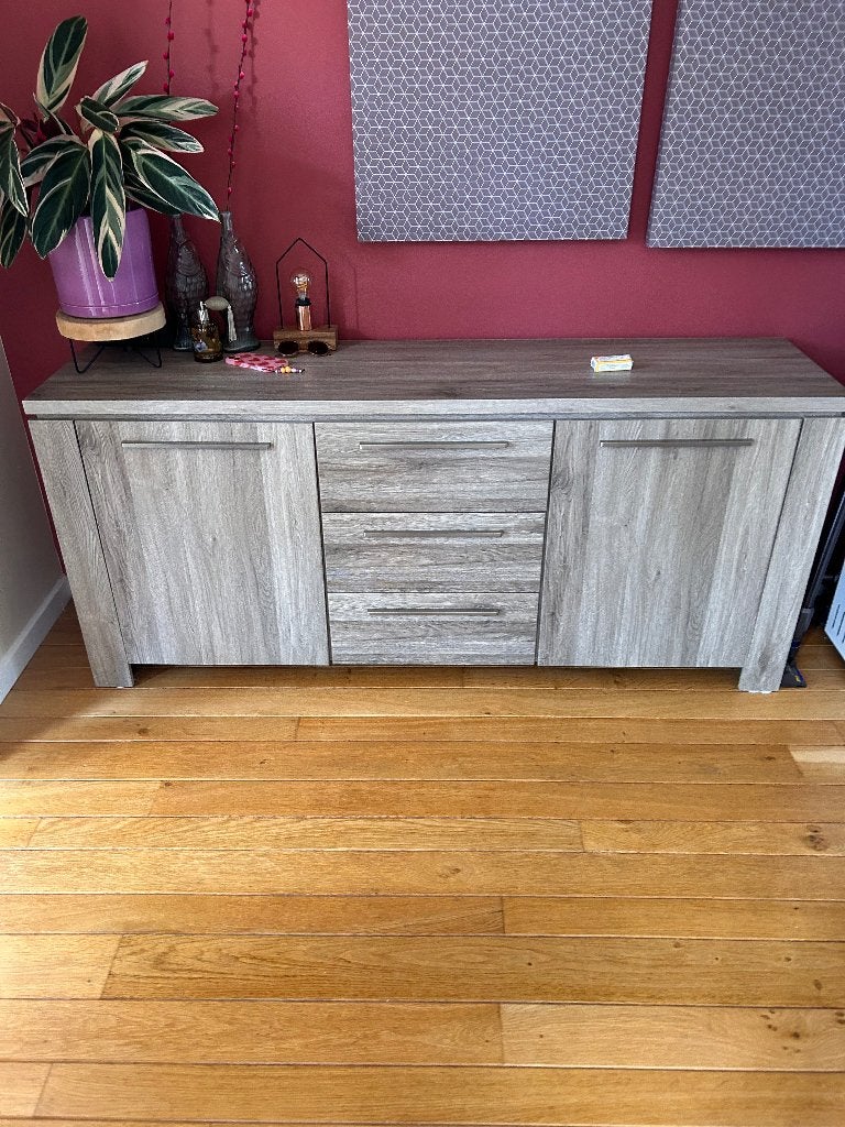 Modern dressoir met lades en deuren, Huis en Inrichting, Kasten | Dressoirs, Ophalen, Gebruikt, 150 tot 200 cm, Modern