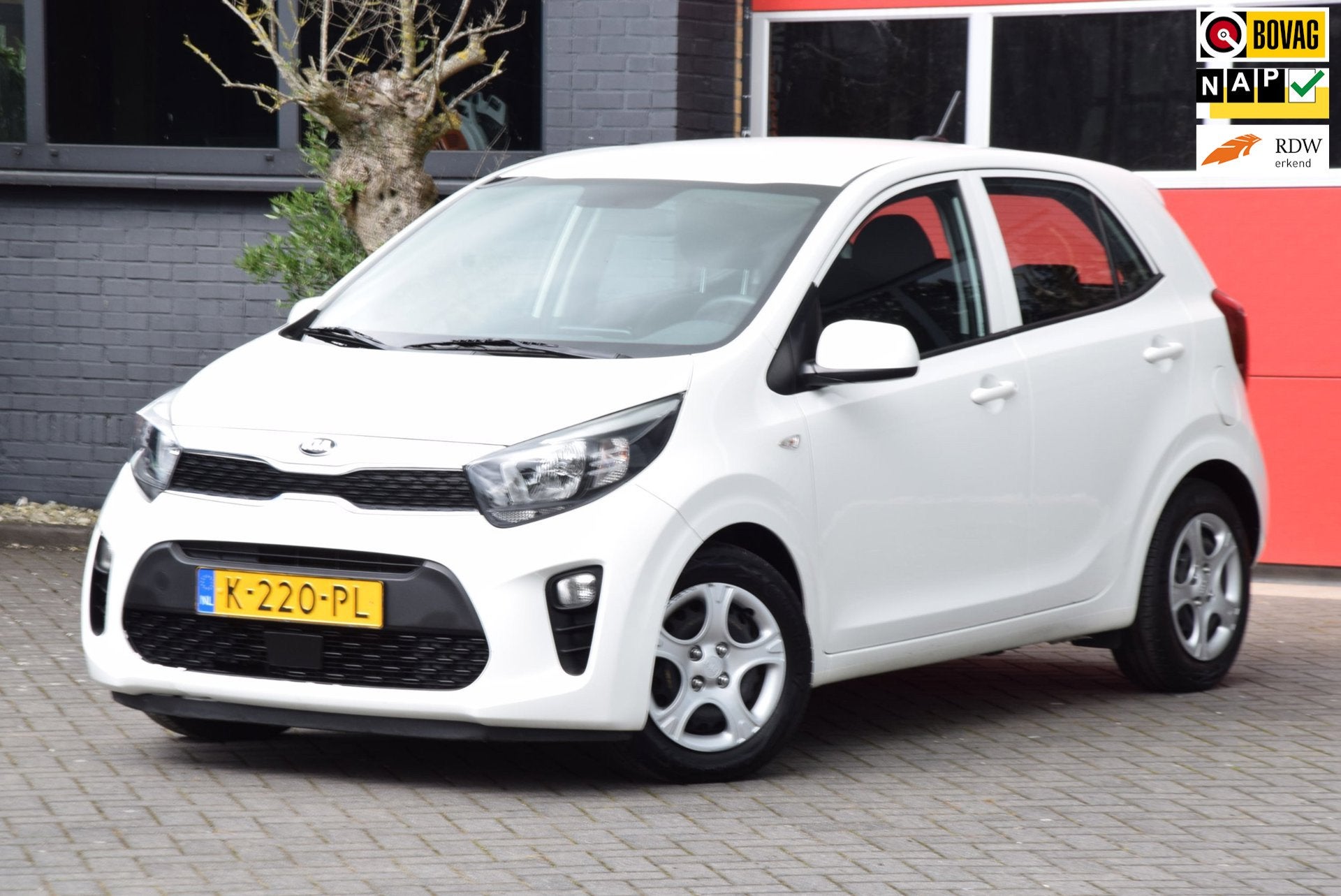 Kia Picanto 1.0 DPi ComfortLine 5p 2021 Airco cruise control, Auto's, Voorwielaandrijving, Dealer onderhouden, Stof, Wit