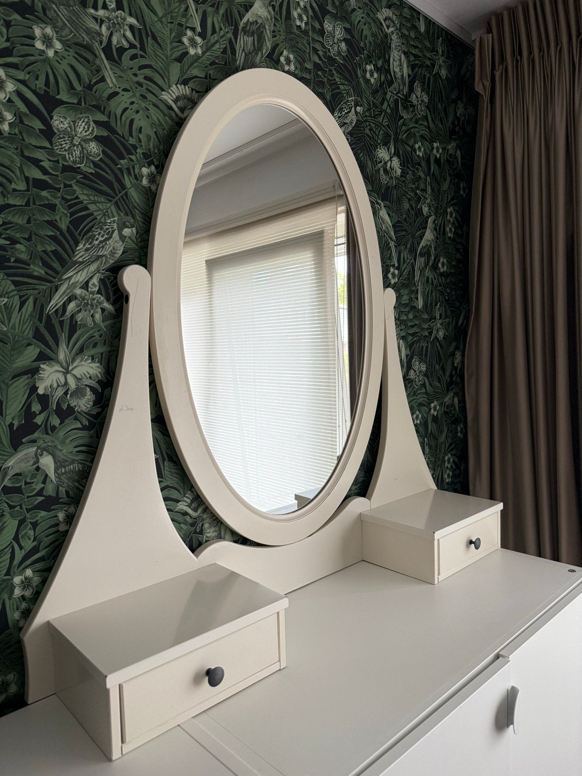 Ikea make-up spiegel met lades (hemnes), Ophalen, Gebruikt, Vintage, 50 tot 100 cm