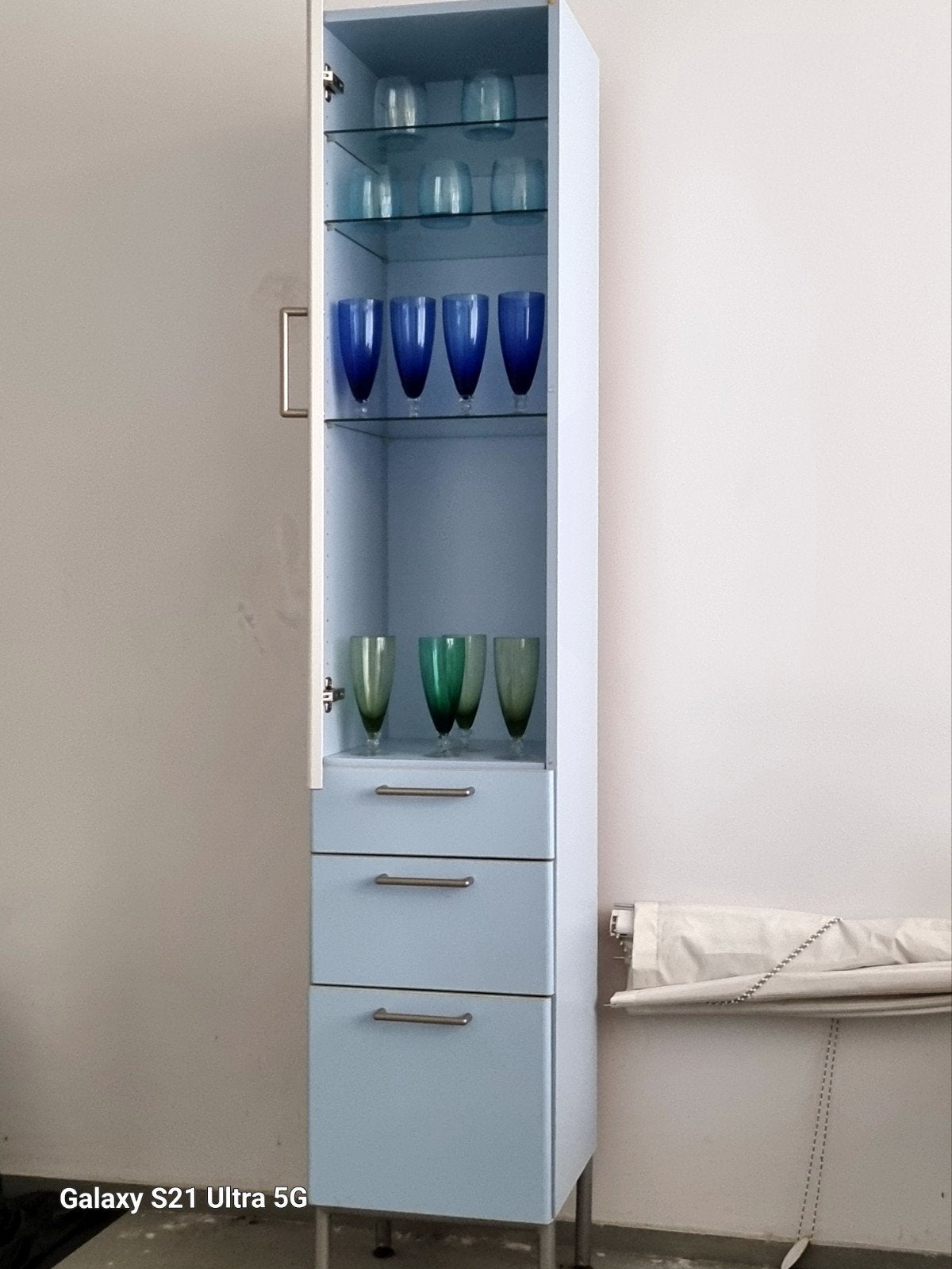 Vintage vitrinekast, Ophalen of Verzenden, 25 tot 50 cm, 50 tot 100 cm, 150 tot 200 cm