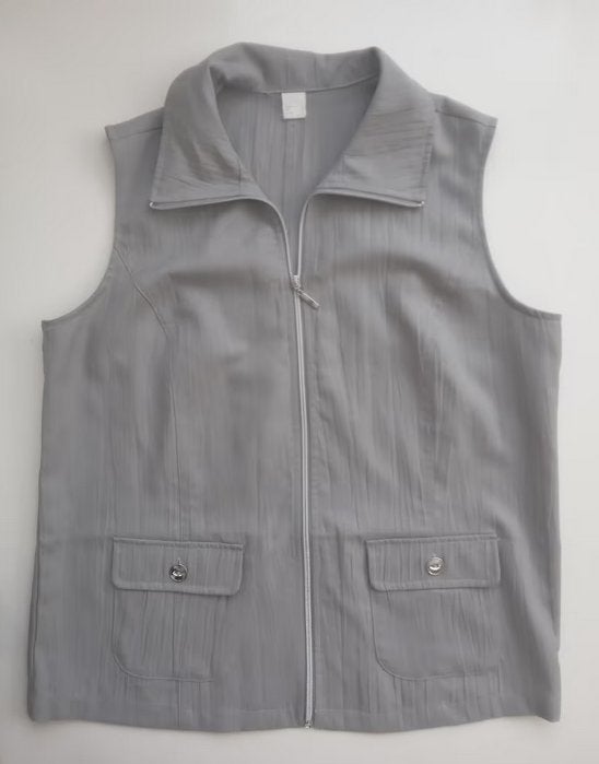 Grijze hes met rits, maat L, Kleding | Dames, Oosterveldweg 15, 7274 DZ, Verzenden, Maat 42/44 (L), Zo goed als nieuw