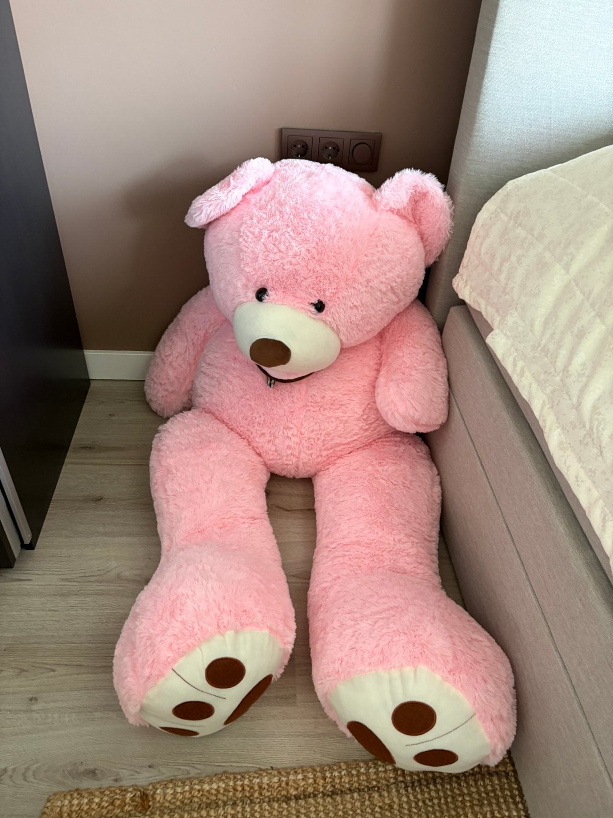 Grote roze knuffelbeer - Perfect voor knuffels!, Ophalen of Verzenden, Nieuw, Beer