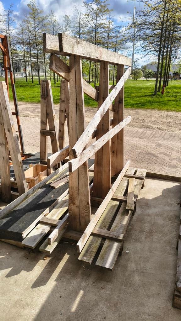 Diverse Glasbokken van hout en staal, Ophalen, Gebruikt, 160 cm of meer