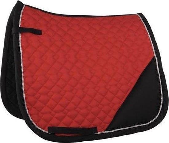 Zadeldekje HKM Rood Zwart - Pony - Veelzijdigheid, Dieren en Toebehoren, Paarden en Pony's | Dekens en Dekjes, Ophalen of Verzenden