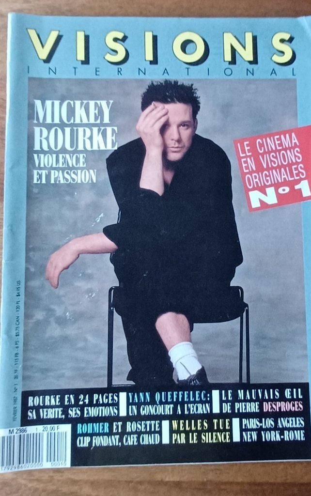 MICKEY ROURKE ( 24 blz) in 'Vision International'/ 1987/, Verzenden, 1980 tot heden, Tijdschrift