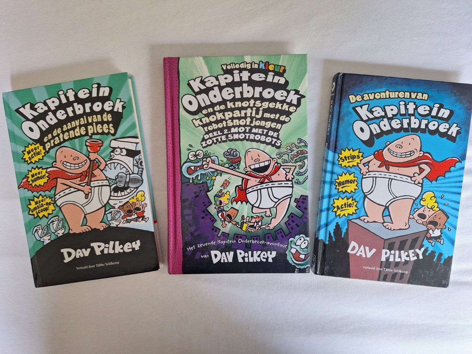 3 boeken Kapitein Onderbroek, Ophalen of Verzenden, Zo goed als nieuw, Dav Pilkey