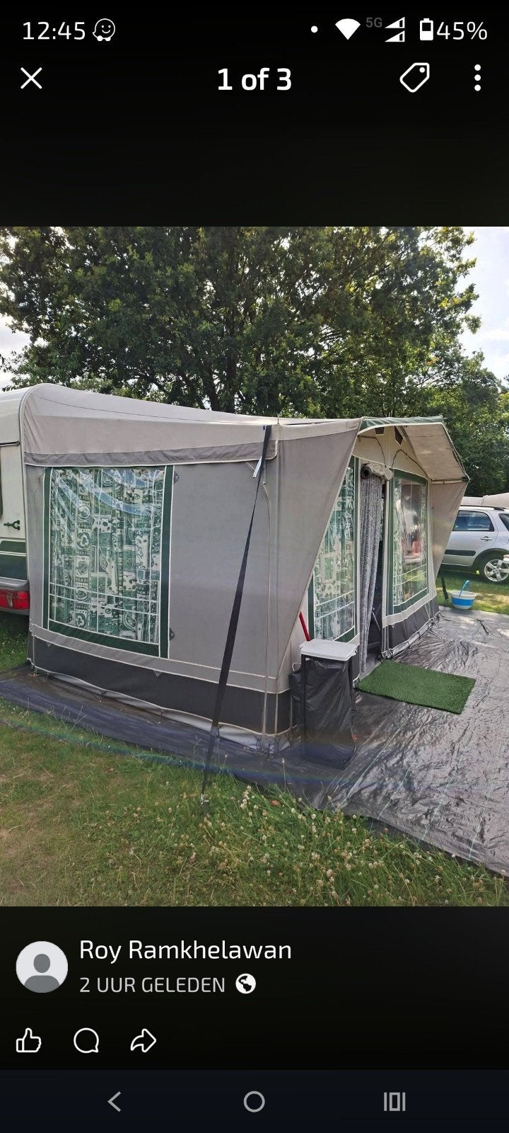 Voortent omloopmaat 840, Ophalen, Gebruikt