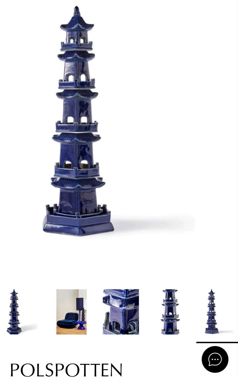 Nieuwe Pols Potten vaas Pagode, Ophalen, Vaas, Blauw, Steen/keramiek