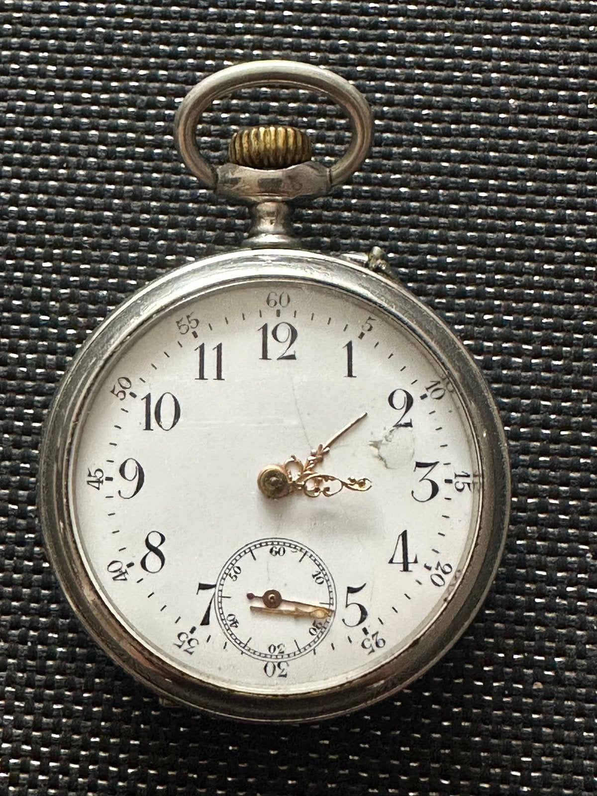 Antiek Zwitsers zakhorloge “L’Alouette” – ca. 1900, Ophalen of Verzenden, Overige merken, Verguld