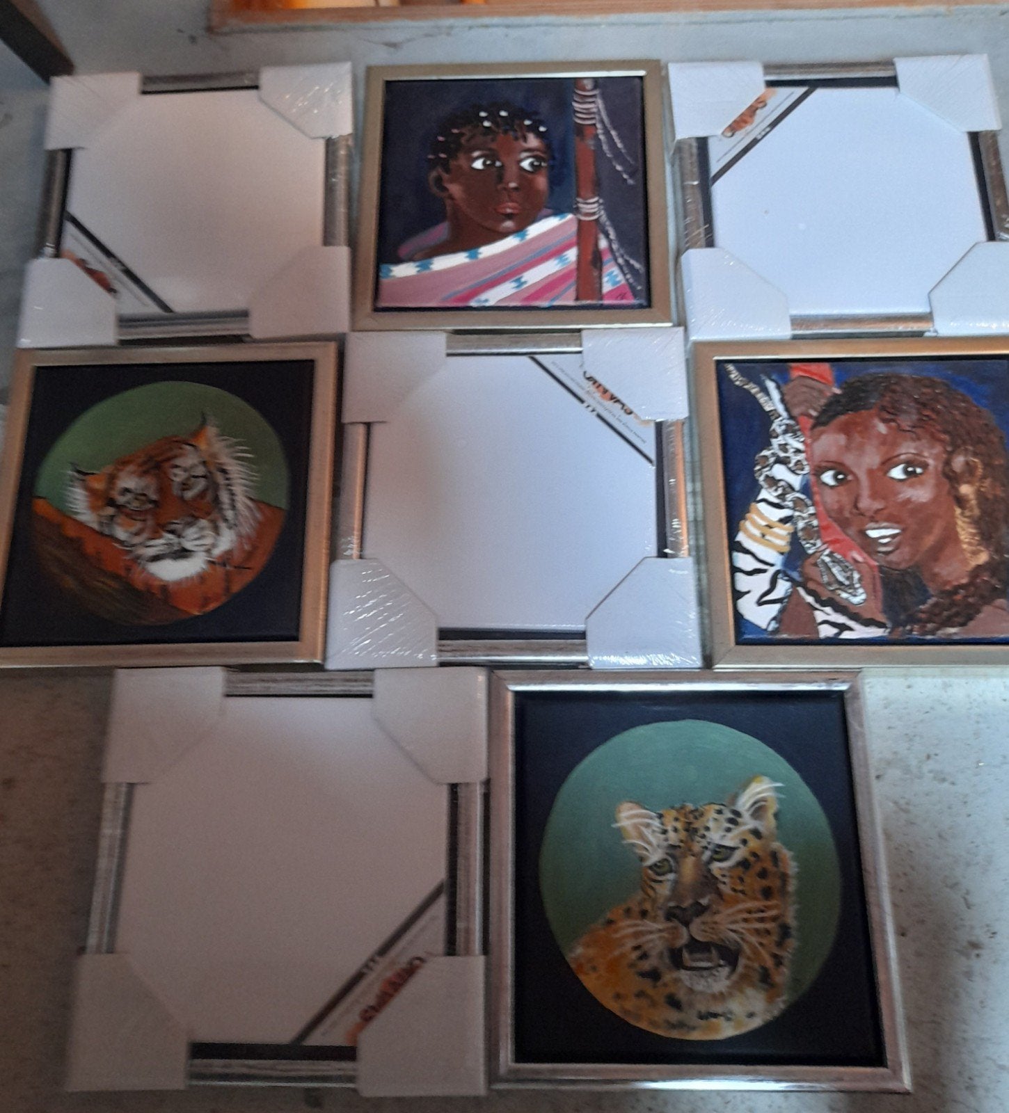 8 xSchilderijtjes hobby, Ophalen of Verzenden, Zo goed als nieuw