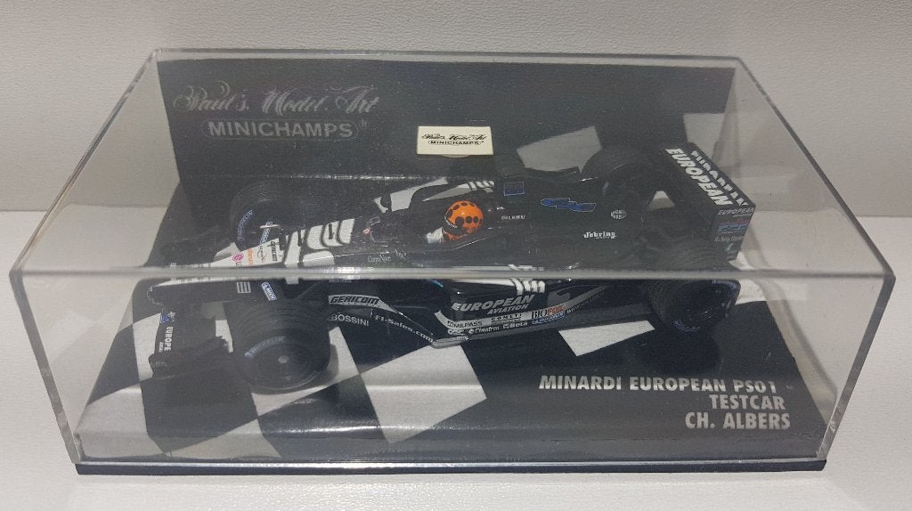 F1 Minardi PS01 Christian Albers Testcar 1/43 * Let op *, Ophalen of Verzenden, Zo goed als nieuw, Auto, MiniChamps
