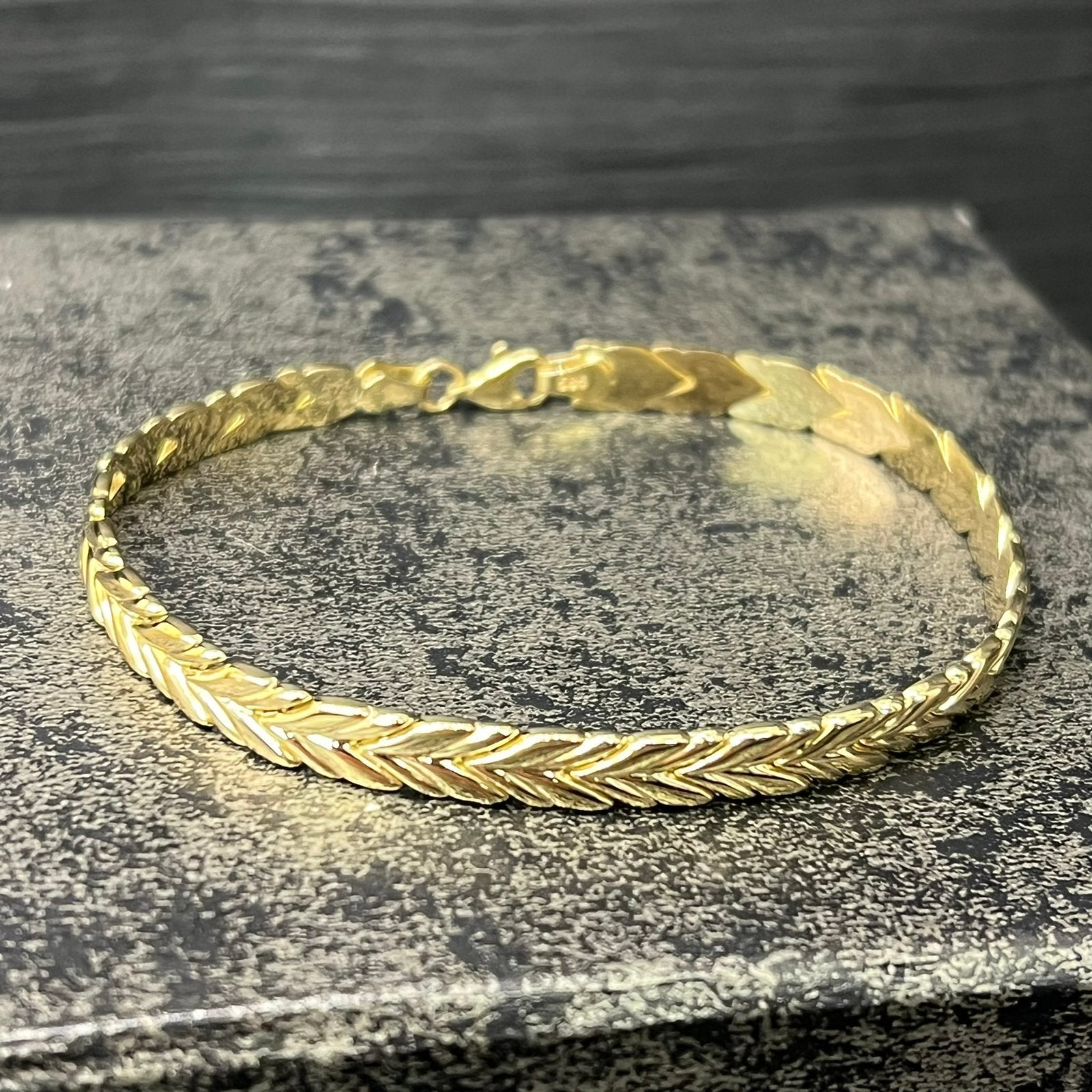 14 karaat gouden armband nieuw schakel dames, Ophalen of Verzenden, Zo goed als nieuw, Goud