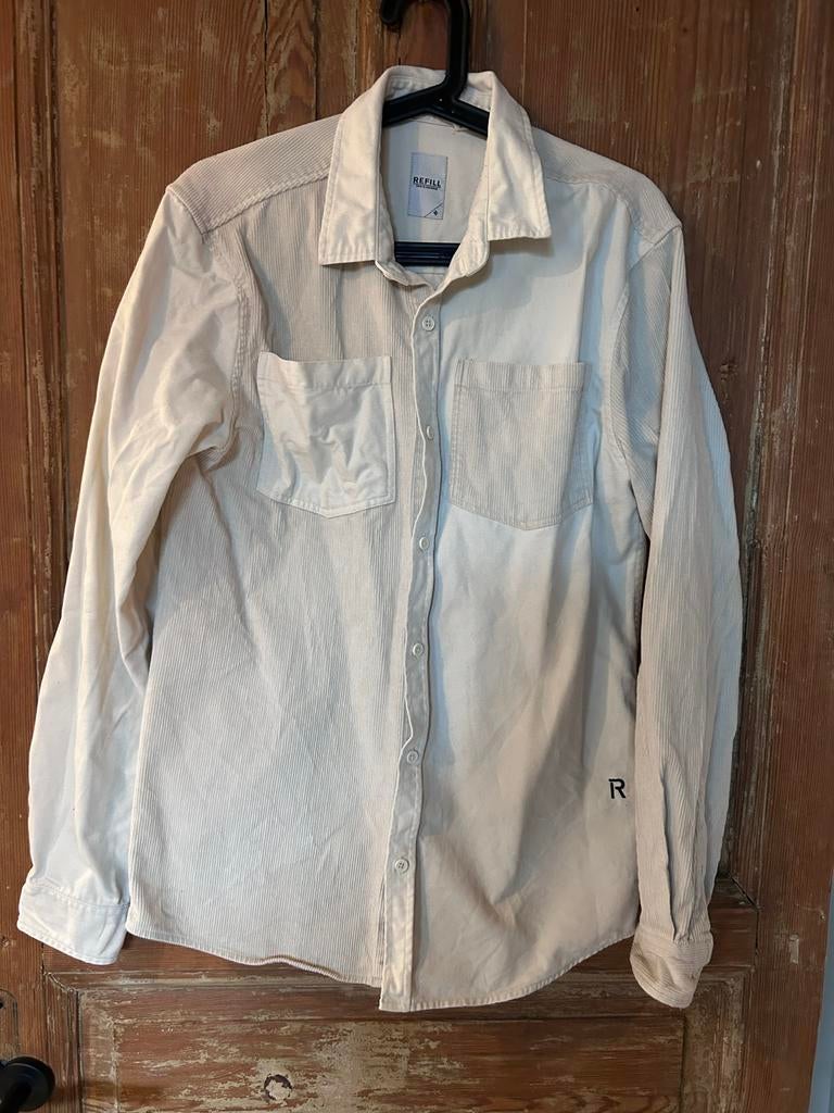 Refill heren overhemd maat M, Kleding | Heren, Overhemden, Zo goed als nieuw, Halswijdte 39/40 (M), Beige, Ophalen of Verzenden