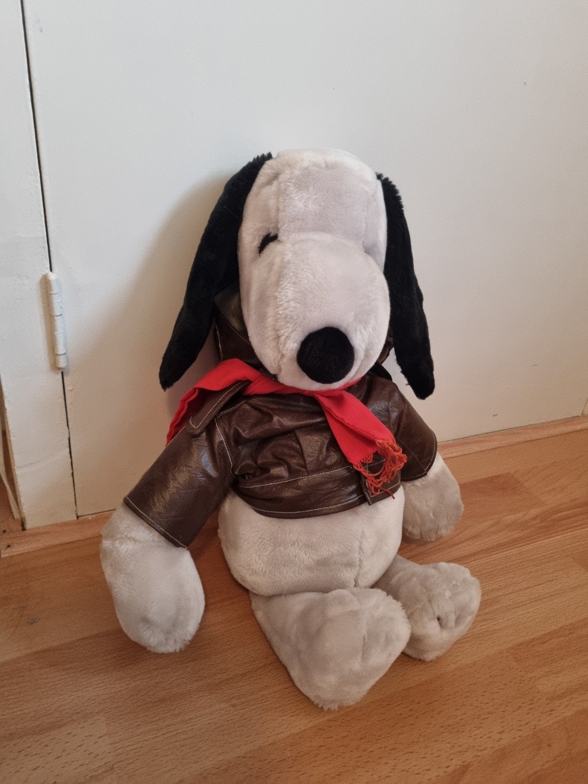 Vintage Snoopy Piloot Knuffel uit 1968 - Peanuts, Gebruikt, Overige merken, Overige karakters, Middelgroot (20 tot 80 cm)