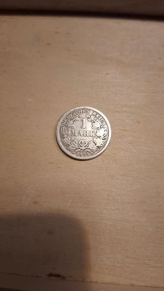 Leuke Duitse 1 Mark munt uit 1875 - Zilver, Ophalen of Verzenden, Duitsland, Losse munt, Zilver