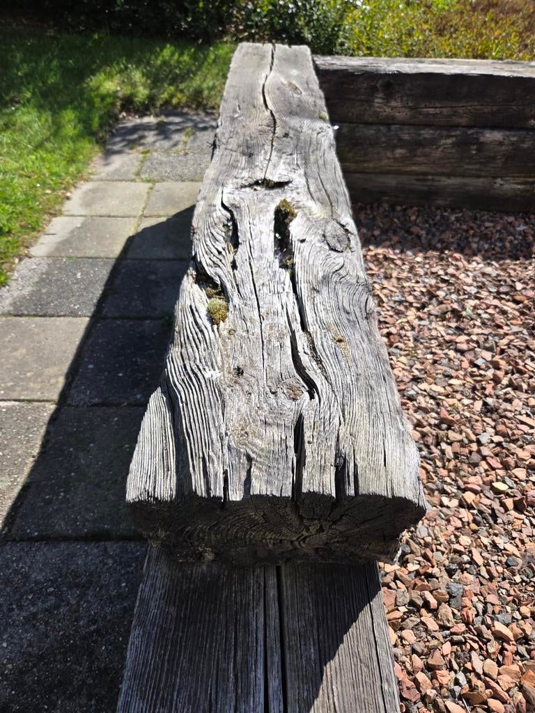 Robuuste houten bielzen voor tuin of landschapsinrichting, Ophalen, Gebruikt, Biels, 200 cm of meer