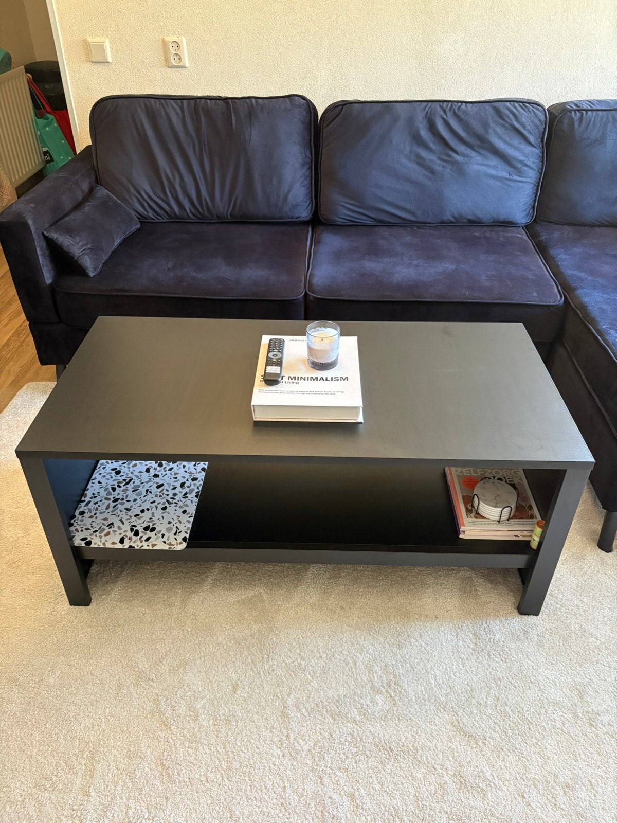 Zwarte Salontafel, Ophalen, 100 tot 150 cm, 50 tot 100 cm, Zo goed als nieuw