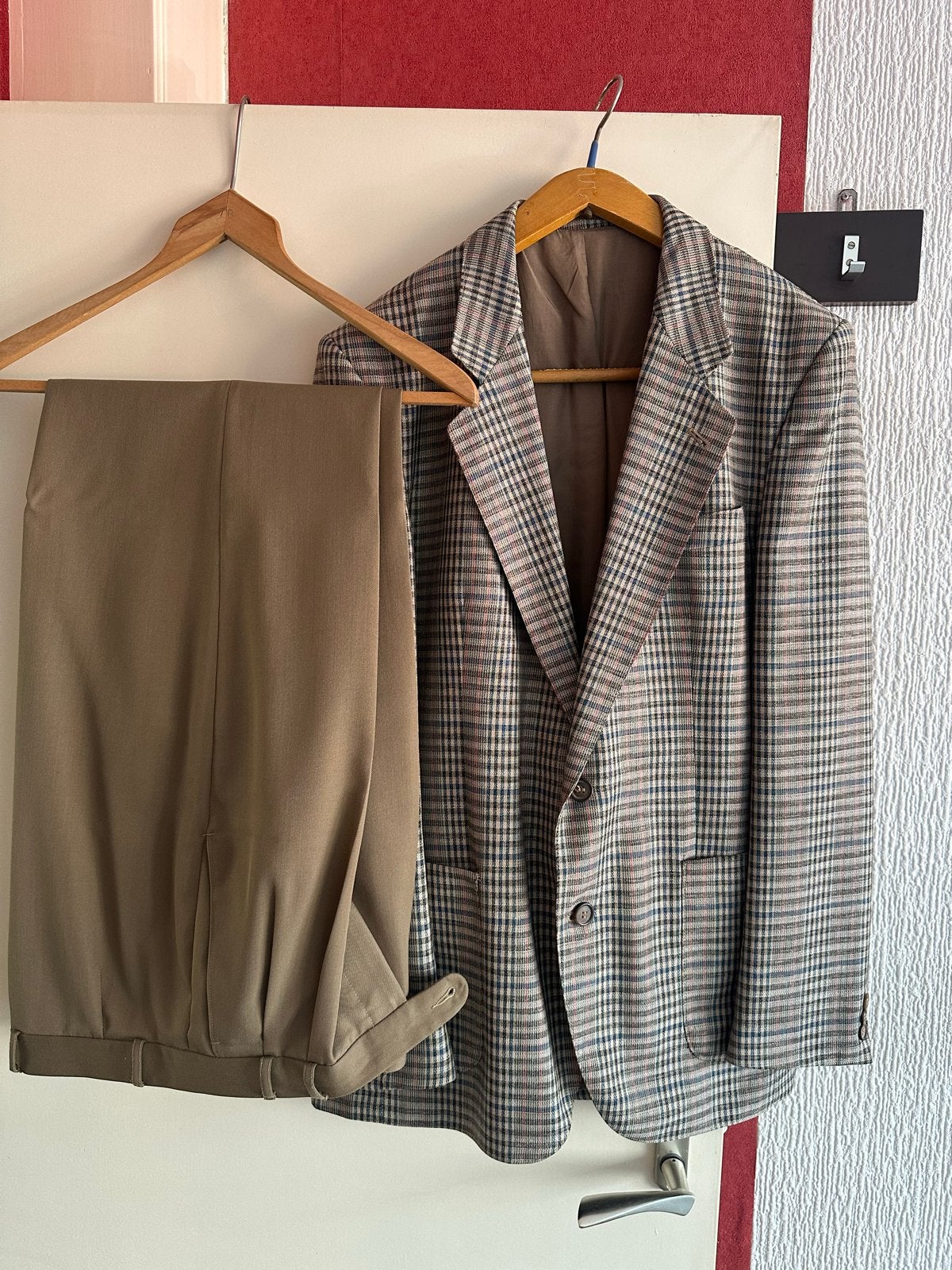 Cambridge Heren Pak - Geruit Jasje & Effen Broek, Ophalen of Verzenden, Gedragen, Maat 52/54 (L), Meerkleurig