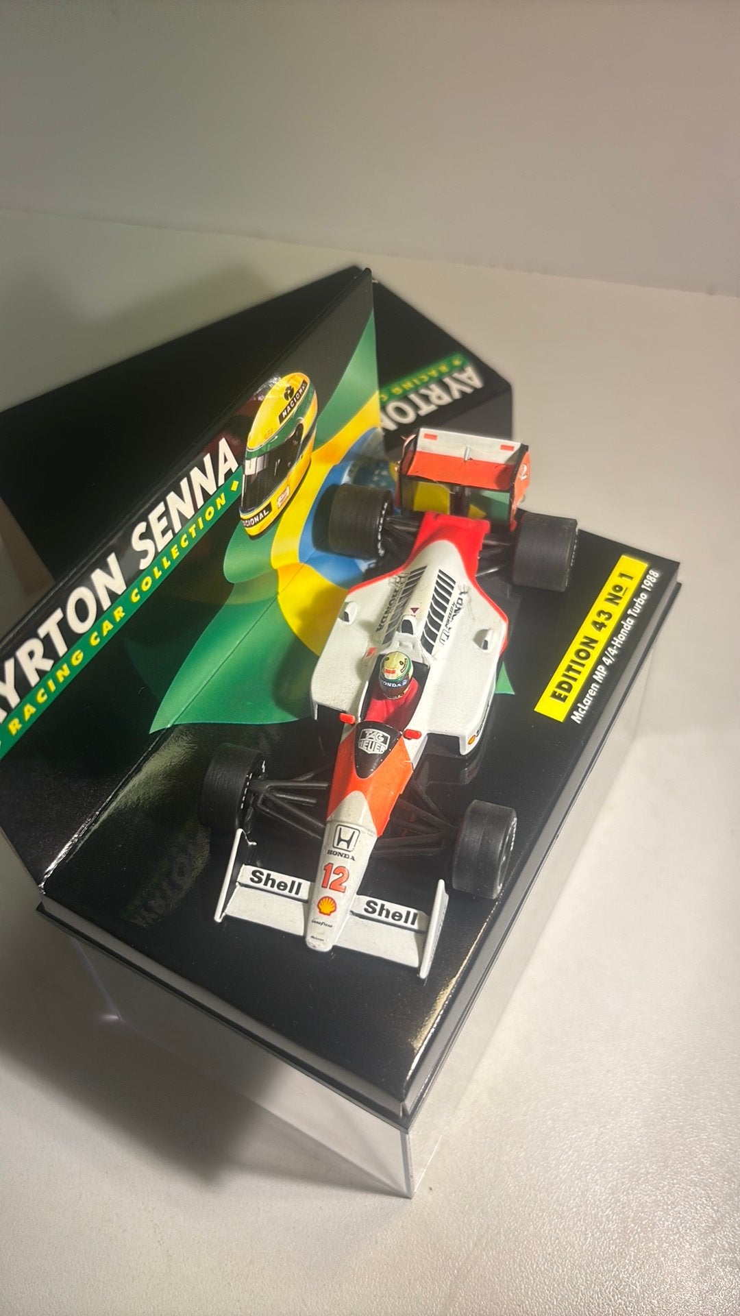 Mclaren mp4/4 honda turbo 1988 a.senna minichamps 1.43, Auto, Ophalen of Verzenden, MiniChamps, A