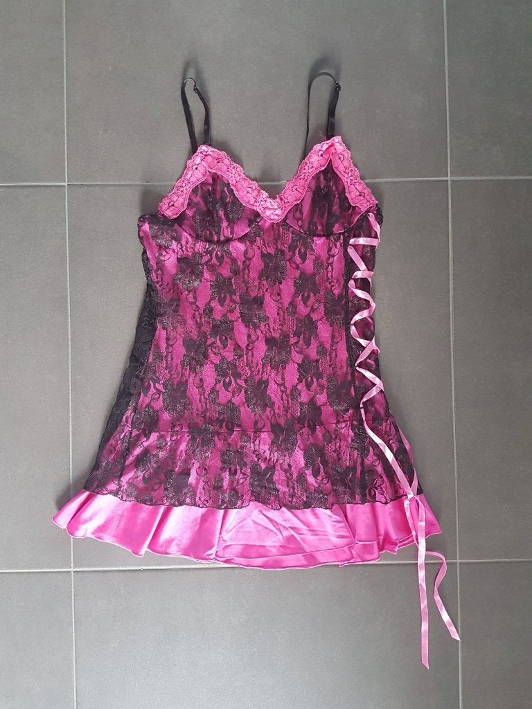Babydoll Nachthemd met Kant L Nieuw, Kleding | Dames, Onbekend, Verzenden, Nieuw, Maat 42/44 (L)