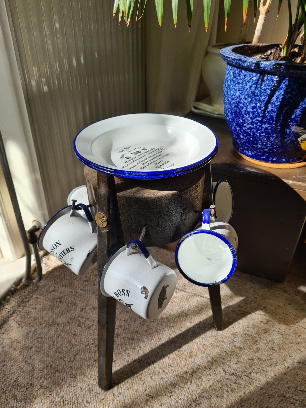 Retro Emaille Barbecue Set: Vrijbuiters Servies Paardenth, Ophalen of Verzenden