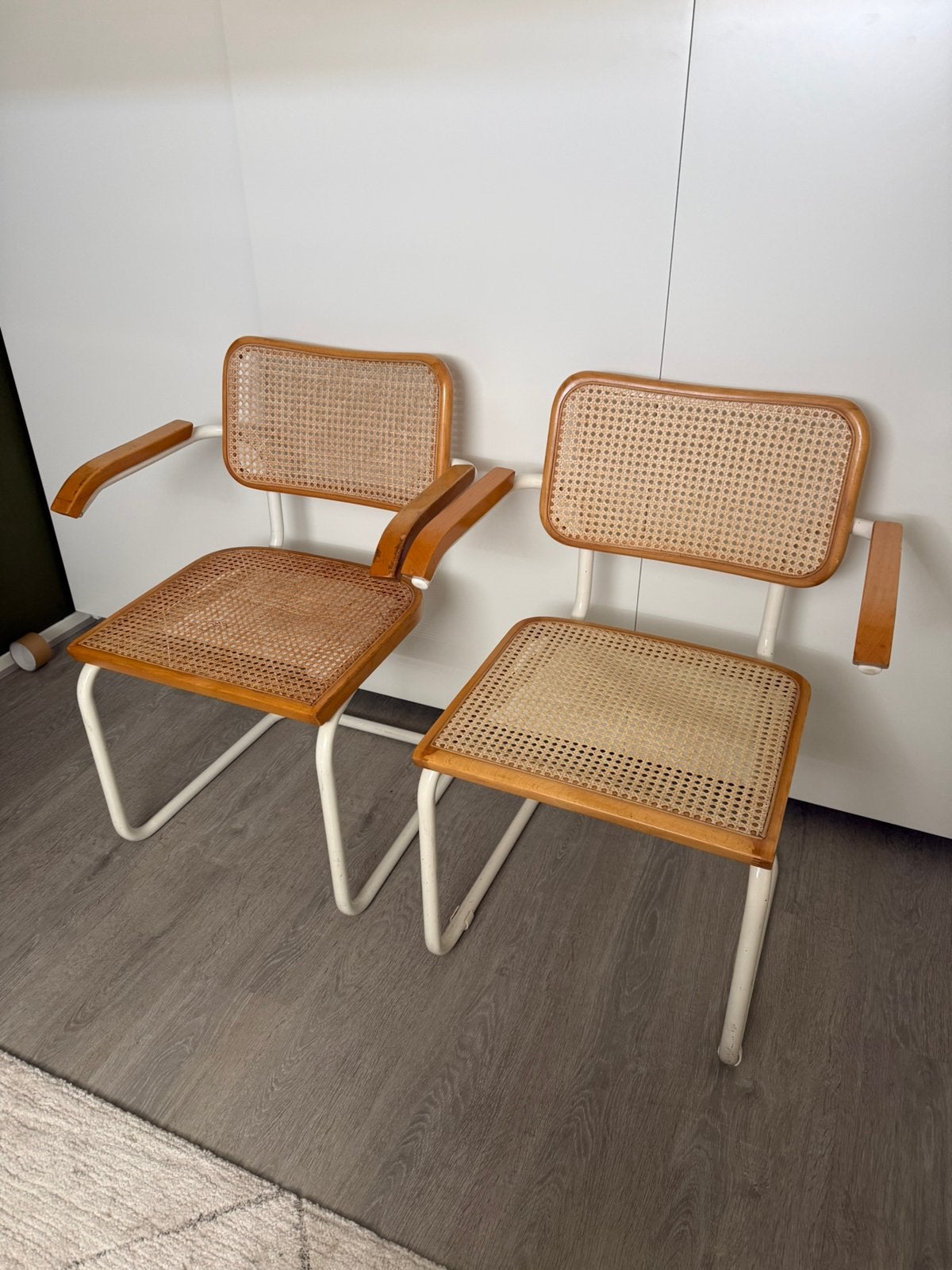 2 webbing stoelen Marcel Breuer, Ophalen, Zo goed als nieuw, Bruin, Twee