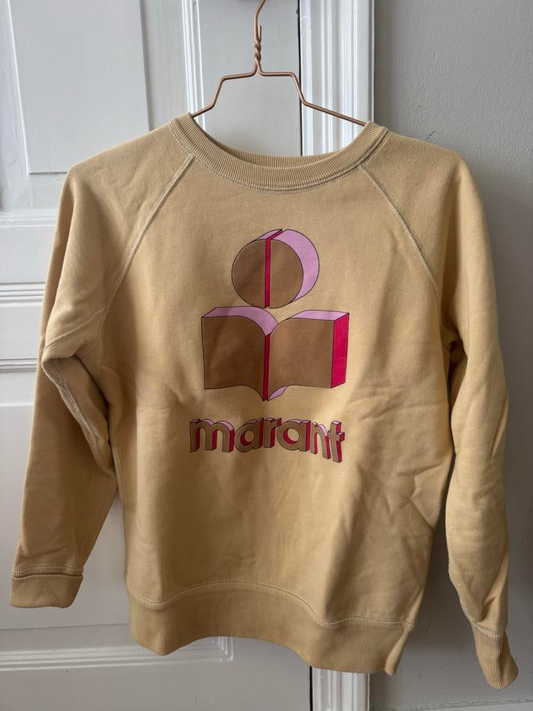 Isabel Marant Etoile trui met logo - Zo goed als nieuw, Ophalen of Verzenden, Zo goed als nieuw, Maat 36 (S), Geel