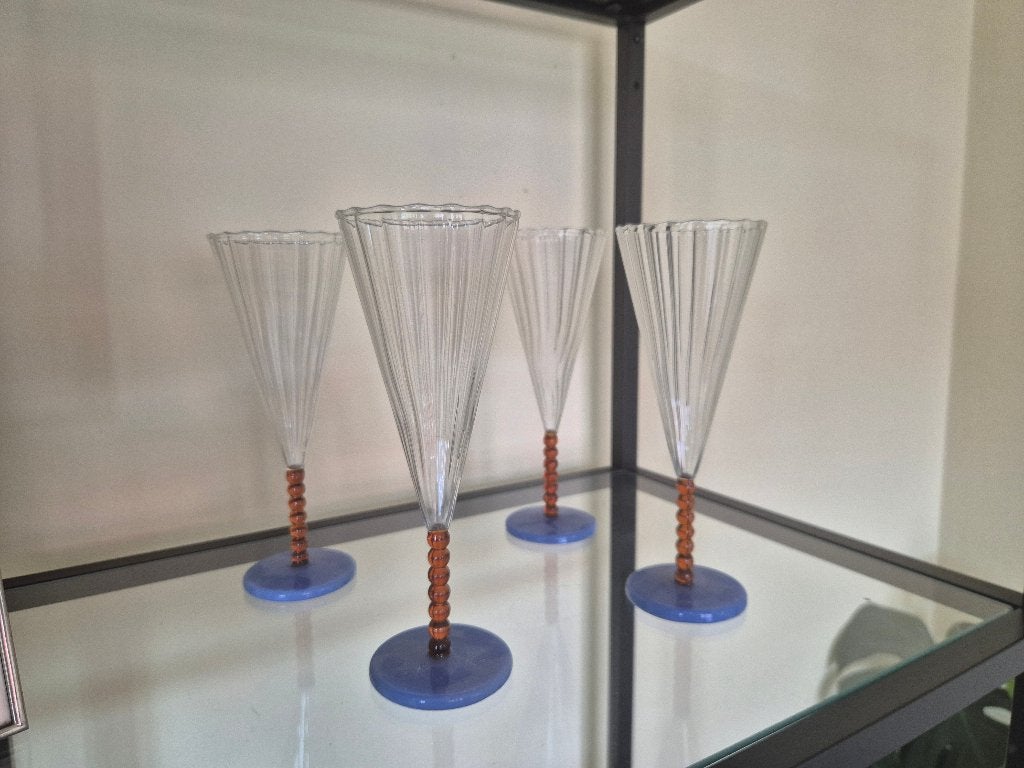 &Klevering champagneglazen (4 stuks), Ophalen of Verzenden, Zo goed als nieuw, Overige typen