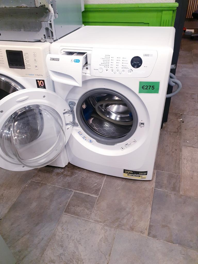 Wasmachine Zanussi 7KG️️️️️️️ ️️✅lindo100 A++ INC GARANTIE, Ophalen, Zo goed als nieuw, Voorlader, 85 tot 90 cm