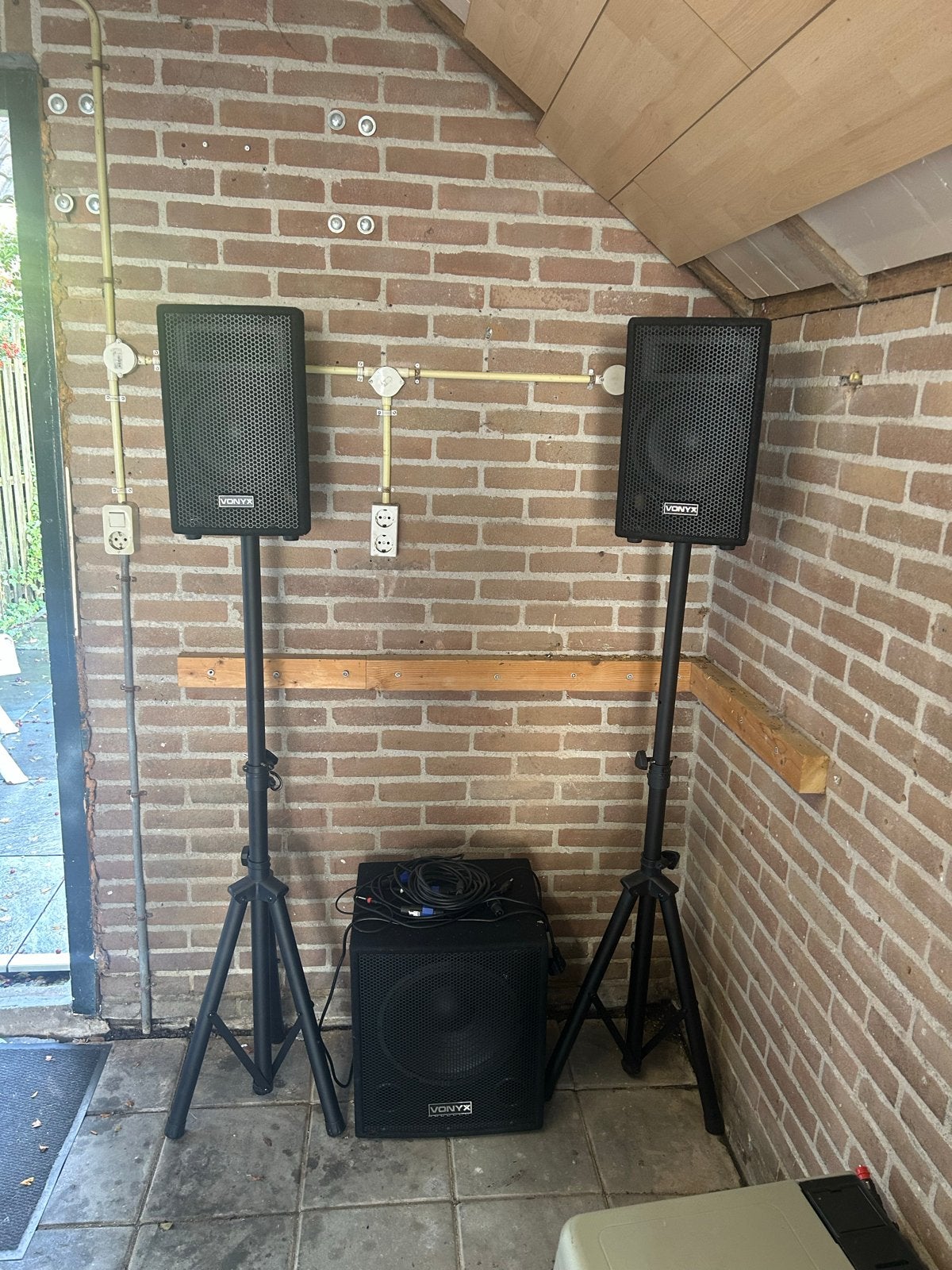 Vonyx VX800BT PA-set met 2x draadloze microfoons en standaar, Muziek en Instrumenten, Ophalen, Zo goed als nieuw, Zangmicrofoon