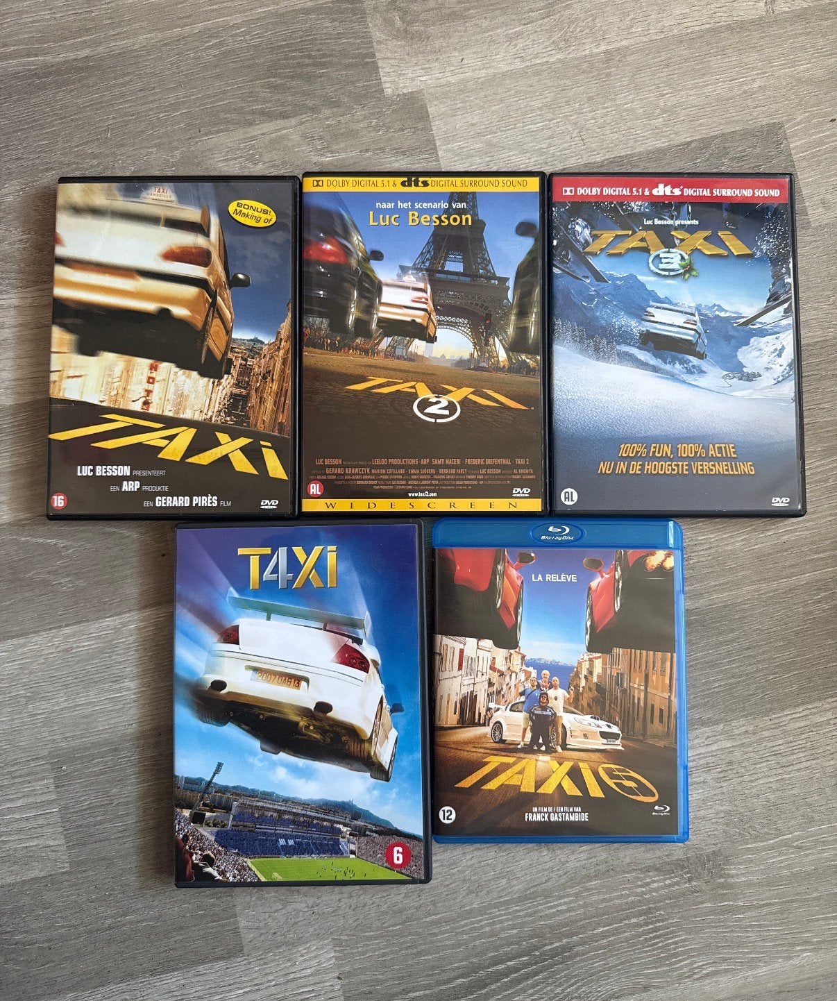 Taxi 1 t/m 5 DVD / Blu-ray, Actiekomedie, Alle leeftijden, Nederlands, Ophalen of Verzenden
