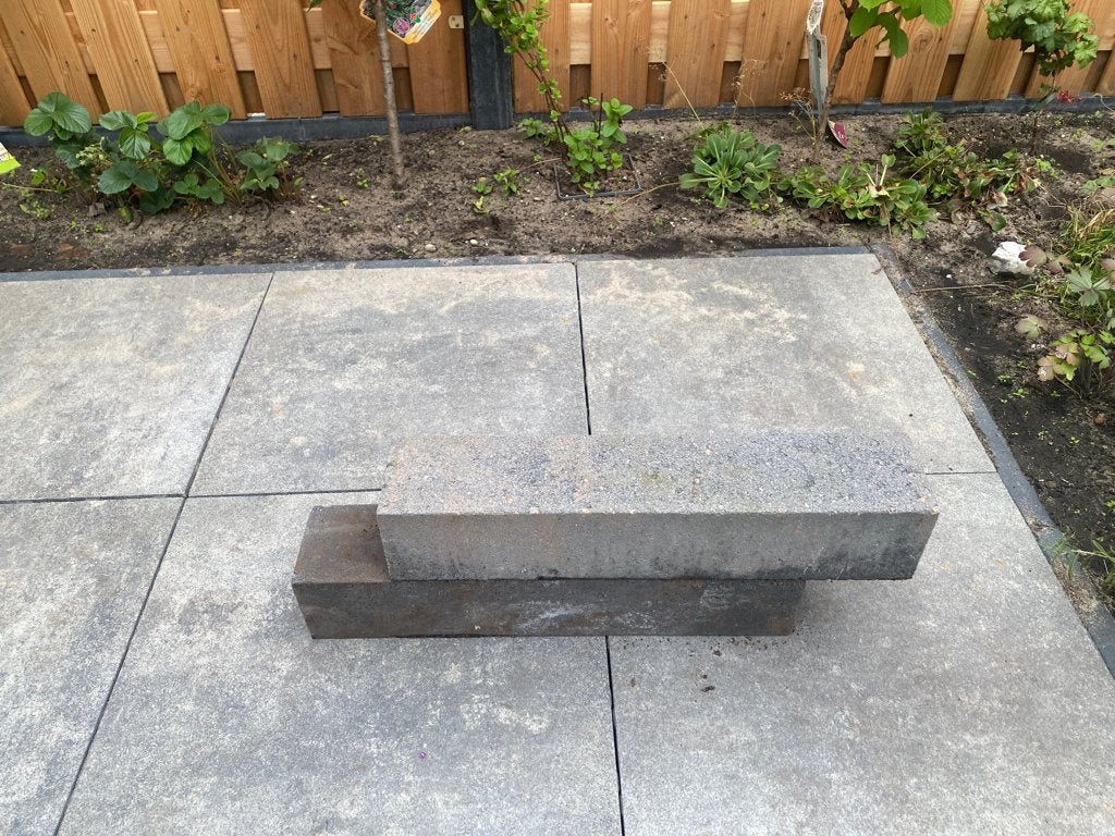 stapelblokken beton, Tuin en Terras, Tegels en Klinkers, Ophalen, Gebruikt, Overige typen, Minder dan 5 m²