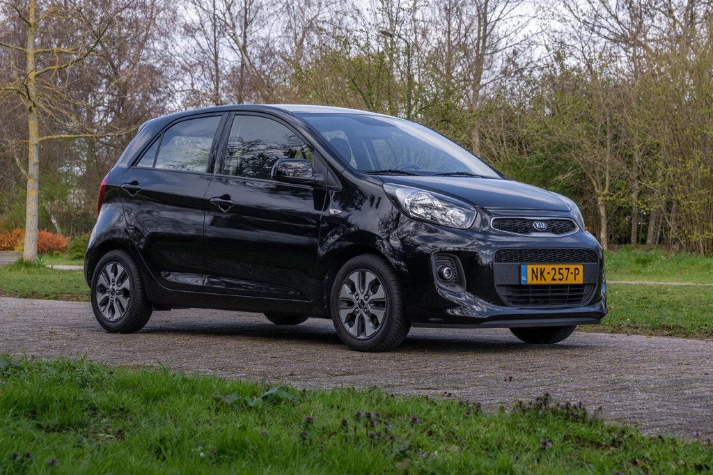 Kia Picanto 1.0 CVVT EconomyPlusLine 1e Eig. 81.300 km +NAP, Stof, Gebruikt, Euro 6, 4 stoelen