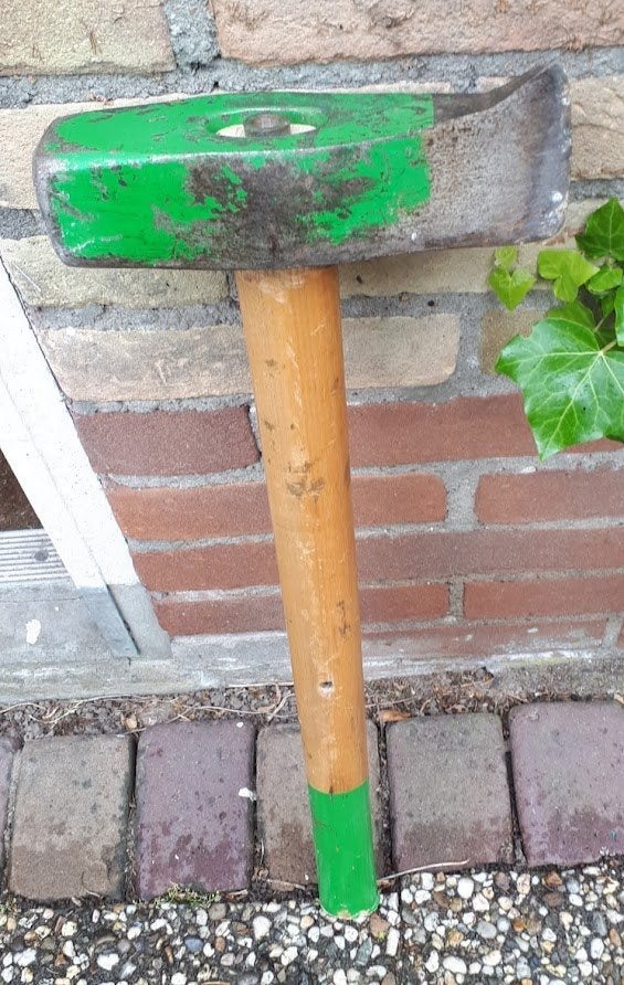 Kloofbijl, korte steel, Ophalen, Gebruikt
