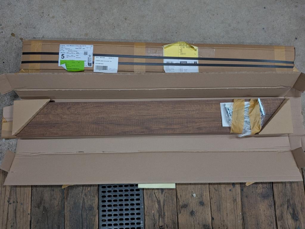 Wandplank (2x) Burgbad Eiken Decor Rustiek, Ophalen, Nieuw
