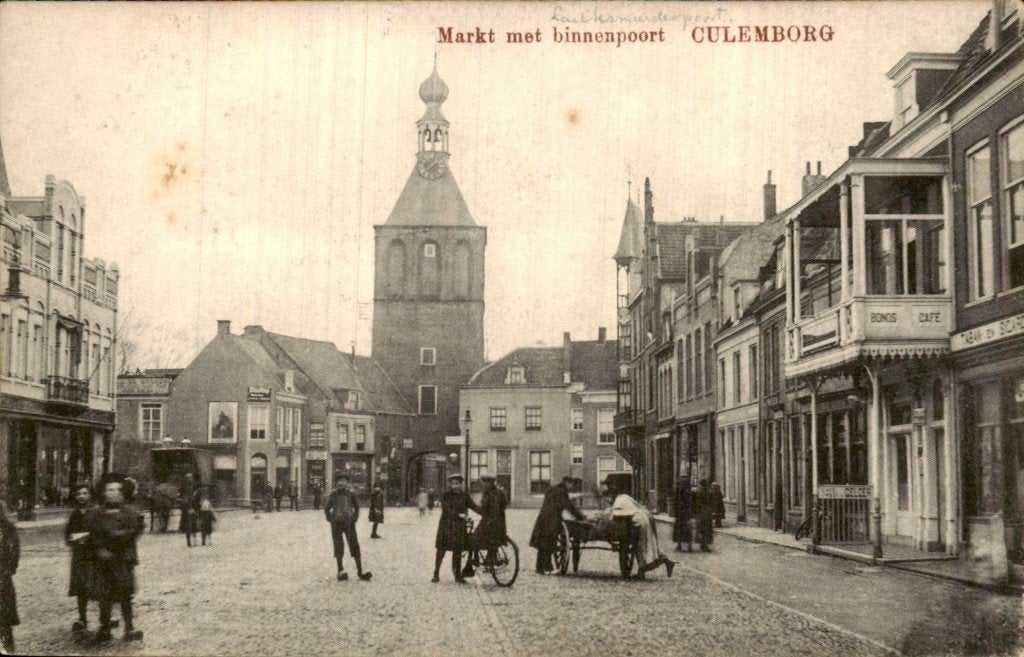Culemborg - Markt - Binnenpoort, Ophalen of Verzenden, Voor 1920, Ongelopen, Gelderland