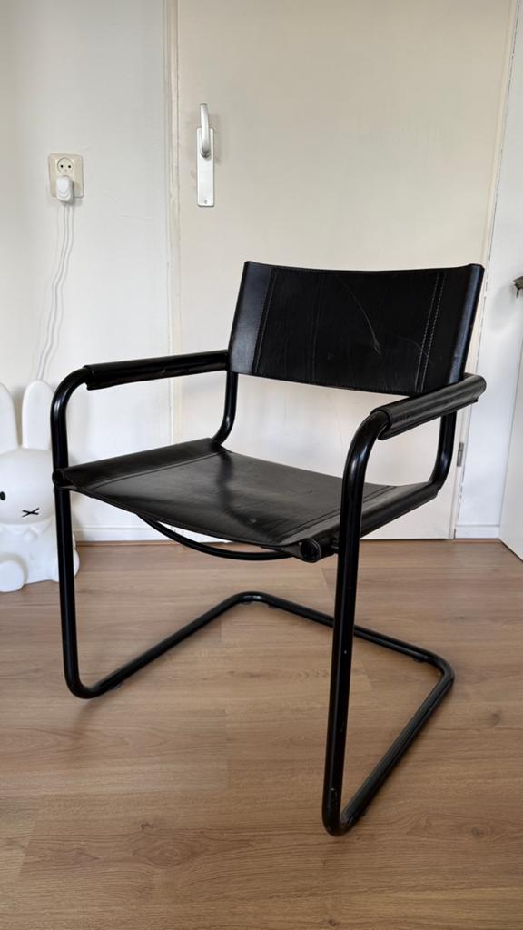 Vintage stoel in Bauhaus stijl, Ophalen, Gebruikt, Bauhaus, Zwart