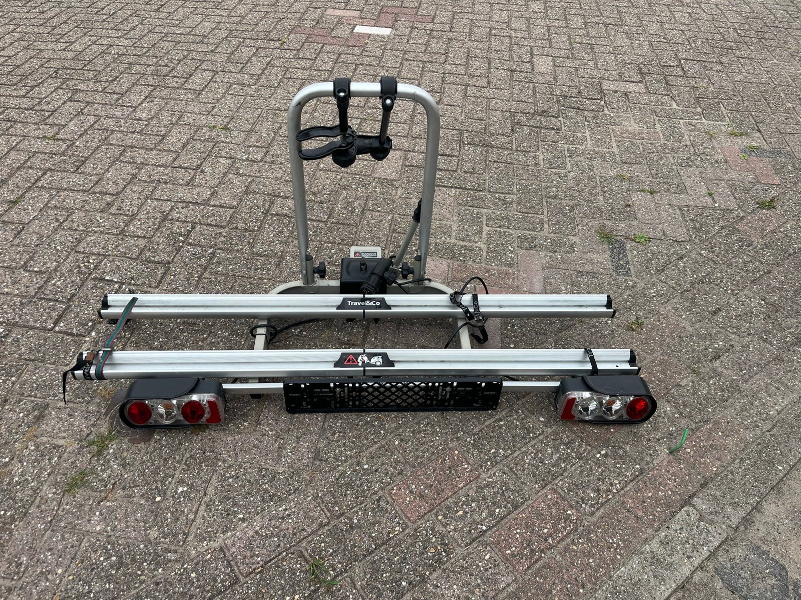 Travel&Co Trekhaakdrager voor 2 fietsen, Auto diversen, Fietsendragers, Ophalen, 2 fietsen, Gebruikt, Trekhaakdrager